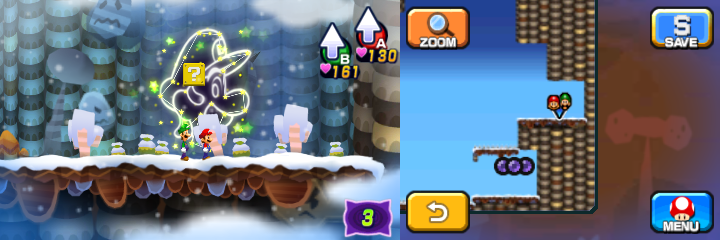 Last block in Dreamy Mount Pajamaja accessed by a fourth Mega Pi'illo (named Shawn) of Mario & Luigi: Dream Team.