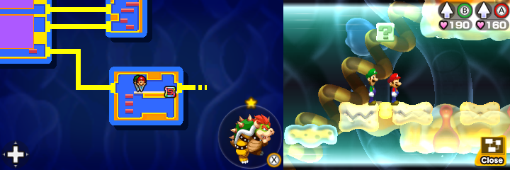Last block in Energy Hold of Mario & Luigi: Bowser's Inside Story + Bowser Jr.'s Journey.