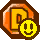 Sprite of the Power Rush P badge in Paper Mario: The Thousand-Year Door.