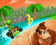 The course icon, depicting Yoshi slipping into the water due to a banana