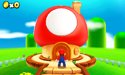 Screenshot of a Toad House from Super Mario 3D Land