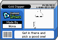 The shelf cover for one of Mona's microgames in WarioWare: D.I.Y.