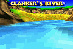 Screenshot of a track opening in the 2004 voxel engine build of Banjo-Pilot, for comparison with Diddy Kong Pilot's 2003 build