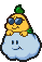 Battle idle animation of Lakilester as an enemy from Paper Mario