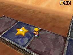 The Star Switch of Shifting Sand Land in Super Mario 64 DS