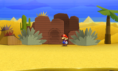 Last paperization spot in Damp Oasis of Paper Mario: Sticker Star.