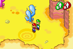 Bean spot in Teehee Valley, in Mario & Luigi: Superstar Saga.