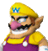 A side view of Wario, from Mario Super Sluggers.