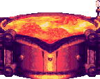 Tiles of a bubbling cauldron in Krack Shot Kroc from Donkey Kong Country 3 for Game Boy Advance