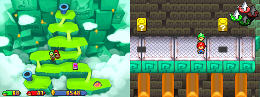 Sixth and seventh blocks in Thwomp Volcano of the Mario & Luigi: Partners in Time.