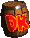 Sprite of a DK Barrel in Donkey Kong Country.