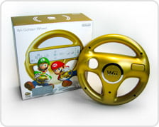 The golden Wii Wheel as seen on Nintendo.com.