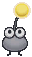 Sprite of a Puni from the Audience, facing the viewer, from Paper Mario: The Thousand-Year Door.