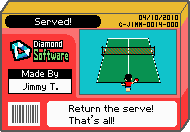 The shelf cover for one of Jimmy T's microgames in WarioWare: D.I.Y.