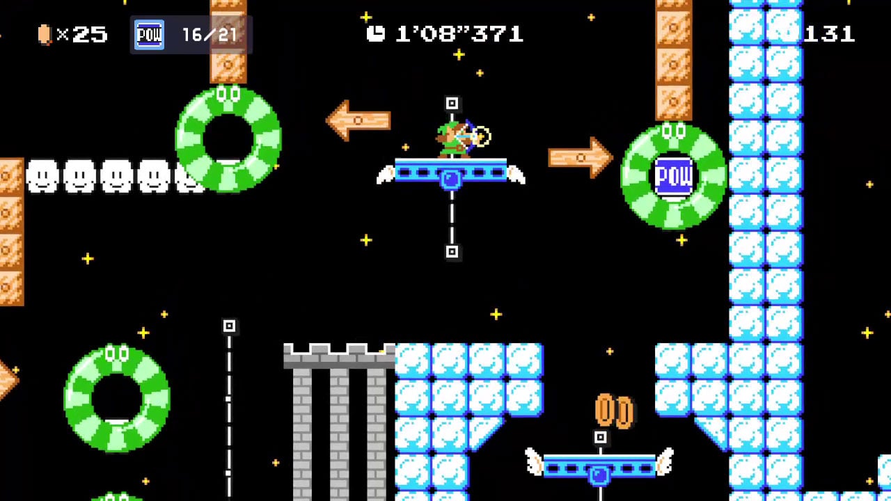 The Ninji Speedruns level, Link's Lightweight Longshots, from NOA Twitter.