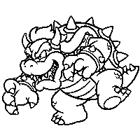 Bowser Stamp from Super Mario 3D World.