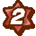 Sprite of the Double Pain badge in Paper Mario: The Thousand-Year Door.