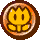 Sprite of the Refund badge in Paper Mario: The Thousand-Year Door.
