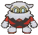 Sprite of an X-Naut from the Audience, facing the viewer, from Paper Mario: The Thousand-Year Door.