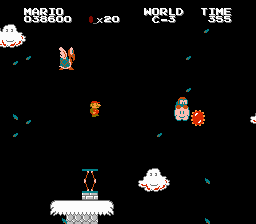Screenshot of World C-3 of Super Mario Bros.: The Lost Levels