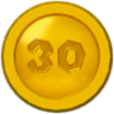 A 30-Coin in the Super Mario 3D World style