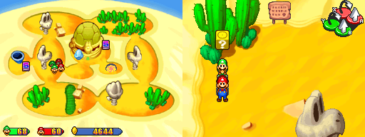 Seventh block in Gritzy Desert of the Mario & Luigi: Partners in Time.