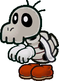 Sprite of a Dry Bones from Paper Mario: The Thousand-Year Door