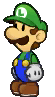 Luigi sprite from Paper Mario: Sticker Star
