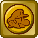 An icon for Badge Points as seen when leveling up in Paper Mario: The Thousand-Year Door.
