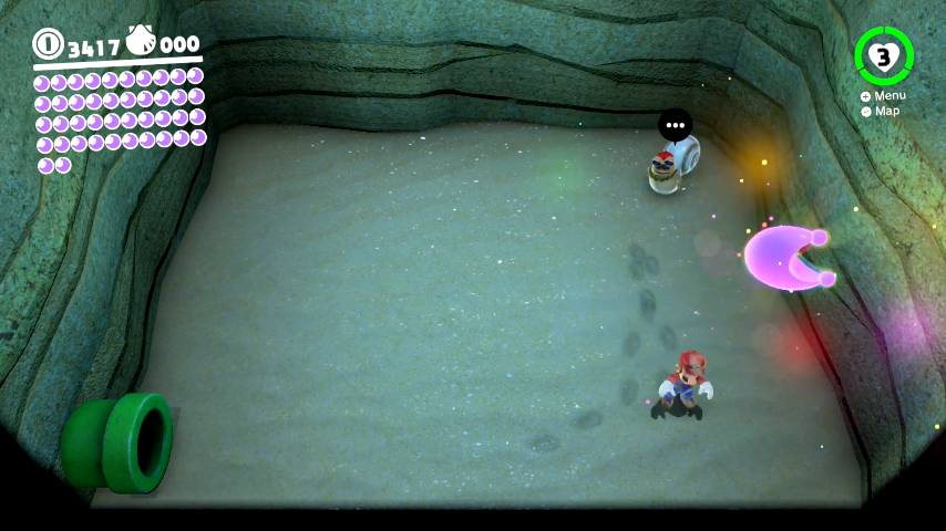 The location of a Power Moon in Super Mario Odyssey