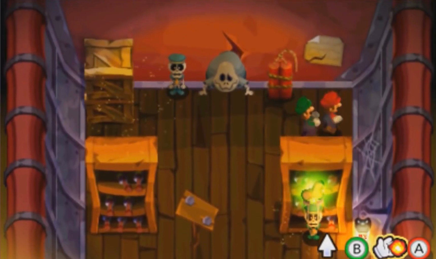 The room inside the S.S. Chuckola where Bloat is in Mario & Luigi: Superstar Saga + Bowser's Minions