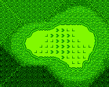 The green from Hole 8 of the Marion Club from the Game Boy Color Mario Golf
