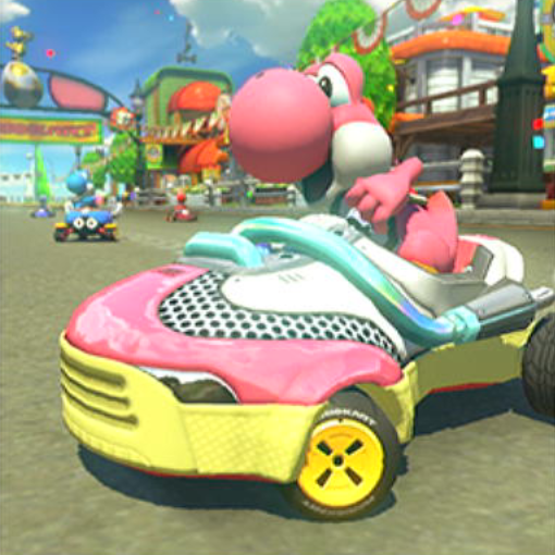 File:NSO MK8D May 2022 Week 2 - Character - Pink Yoshi in Sneeker.png