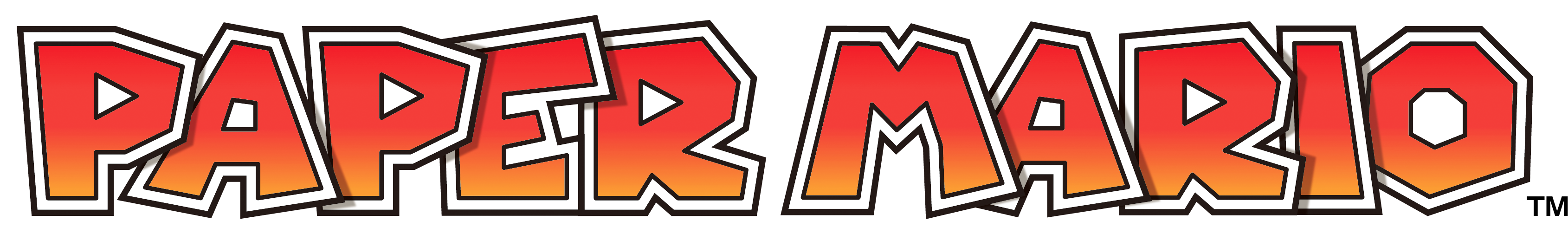 The Paper Mario series logo (originally a beta logo for Paper Mario: Sticker Star).