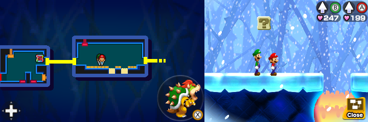 First block in Airway of Mario & Luigi: Bowser's Inside Story + Bowser Jr.'s Journey.