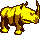 Sprite of a Big Animal Token of Rambi from Donkey Kong Country