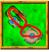Haunted Woods course icon from Diddy Kong Racing DS.