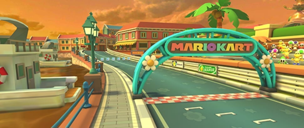 View of the starting line