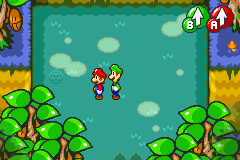 Bean spot in Chucklehuck Woods, in Mario & Luigi: Superstar Saga.