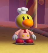 A Baker Theet soon after the start of Welcome to the Spooky Party in Princess Peach: Showtime!.