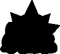 Sprite of a Dark Spiny from Super Paper Mario.