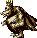 Sprite of King K. Rool from Donkey Kong Land on the Super Game Boy, as he appears in K. Rool's Kingdom