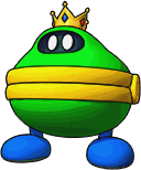Sprite of King Green Coin Coffer's team image, from Puzzle & Dragons: Super Mario Bros. Edition.