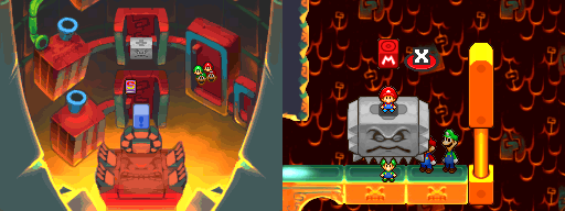 Thirty-eighth block in Thwomp Caverns of the Mario & Luigi: Partners in Time.
