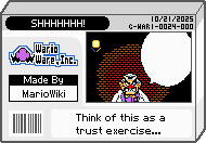 The shelf cover for one of the Job Center microgames in WarioWare: D.I.Y.