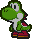 Sprite of a green Baby Yoshi from Paper Mario