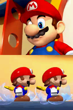 File:Cutscene - Mario getting help from the Mini Marios.png