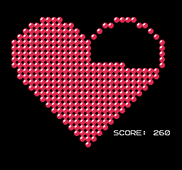 "Heart", a minigame from Family BASIC.