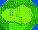 The green from Hole 14 of the Marion Club from the Game Boy Color Mario Golf
