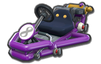 Thumbnail of a purple Pipe Frame (with 8 icon), in Mario Kart 8.